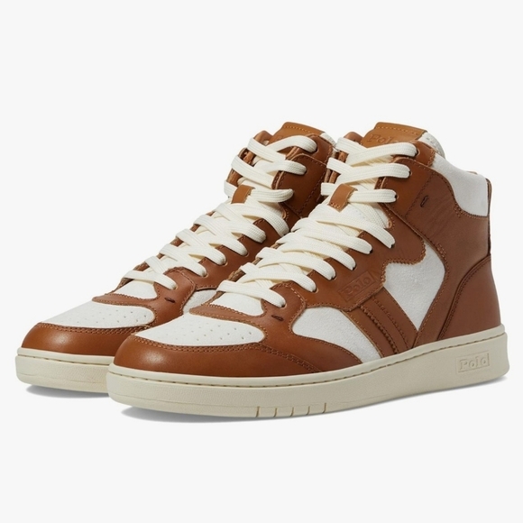 Polo Ralph lauren Court high-top sneakers. - Picture 1 of 10